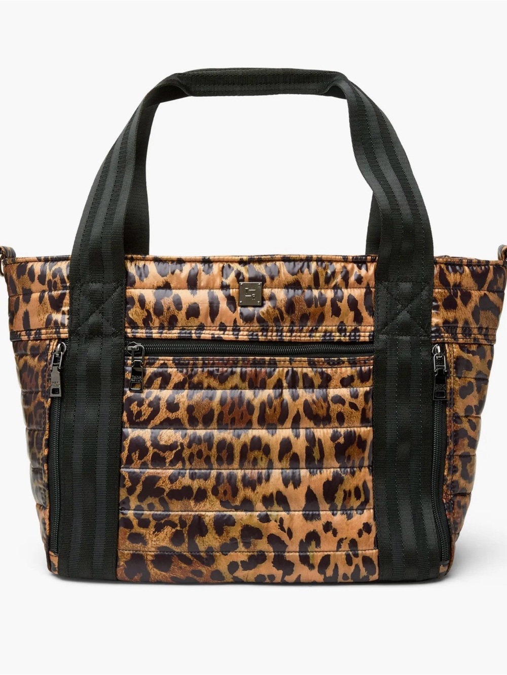 NWOT THINK ROYLN Jr. Jetset Wingman Tote Bag Leopard back luggage sleeve - Picture 2 of 12